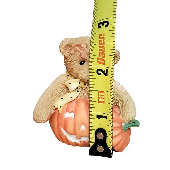 Cherished Teddies Leslie Friendship Is Pumpkin Up Everywhere Fall Figurine 2.5" - Picture 3 of 10